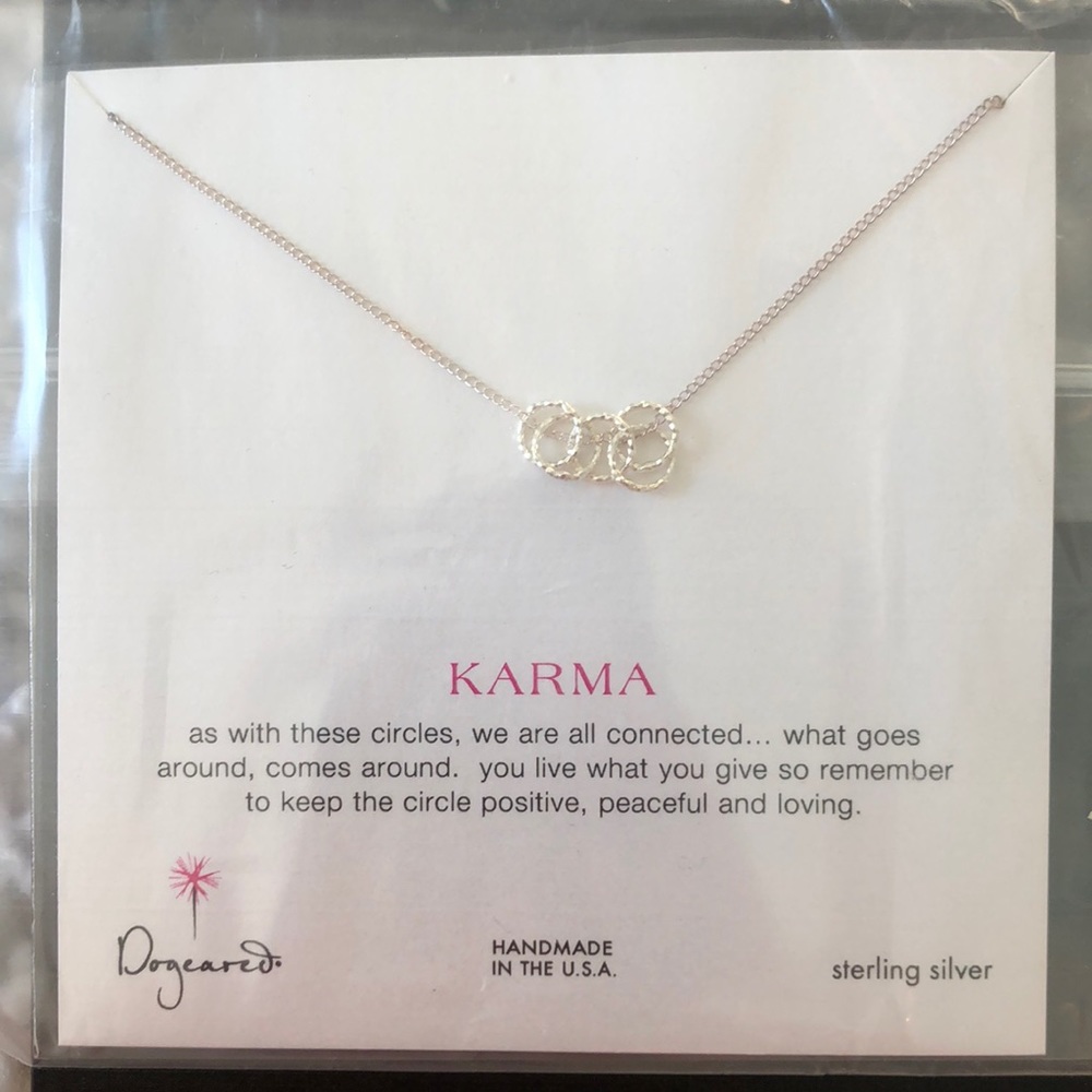 Dogeared Sterling Silver Karma Circle Necklace